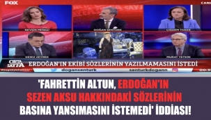 'Fahrettin Altun, Erdoğan'ın Sezen Aksu hakkındaki sözlerinin basına yansımasını istemedi' iddiası!