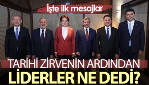 Tarihi zirvenin ardından liderler ne dedi?
