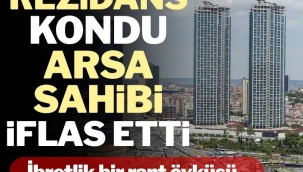 Rezidans kondu, arsa sahibi iflas etti