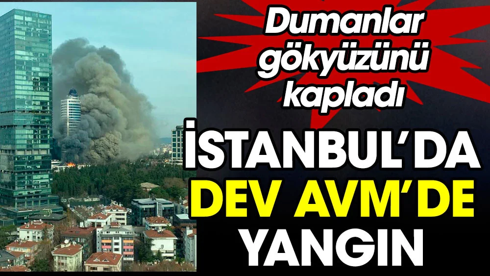 İstanbul'da dev AVM'de yangın. Dumanlar gökyüzünü kapladı