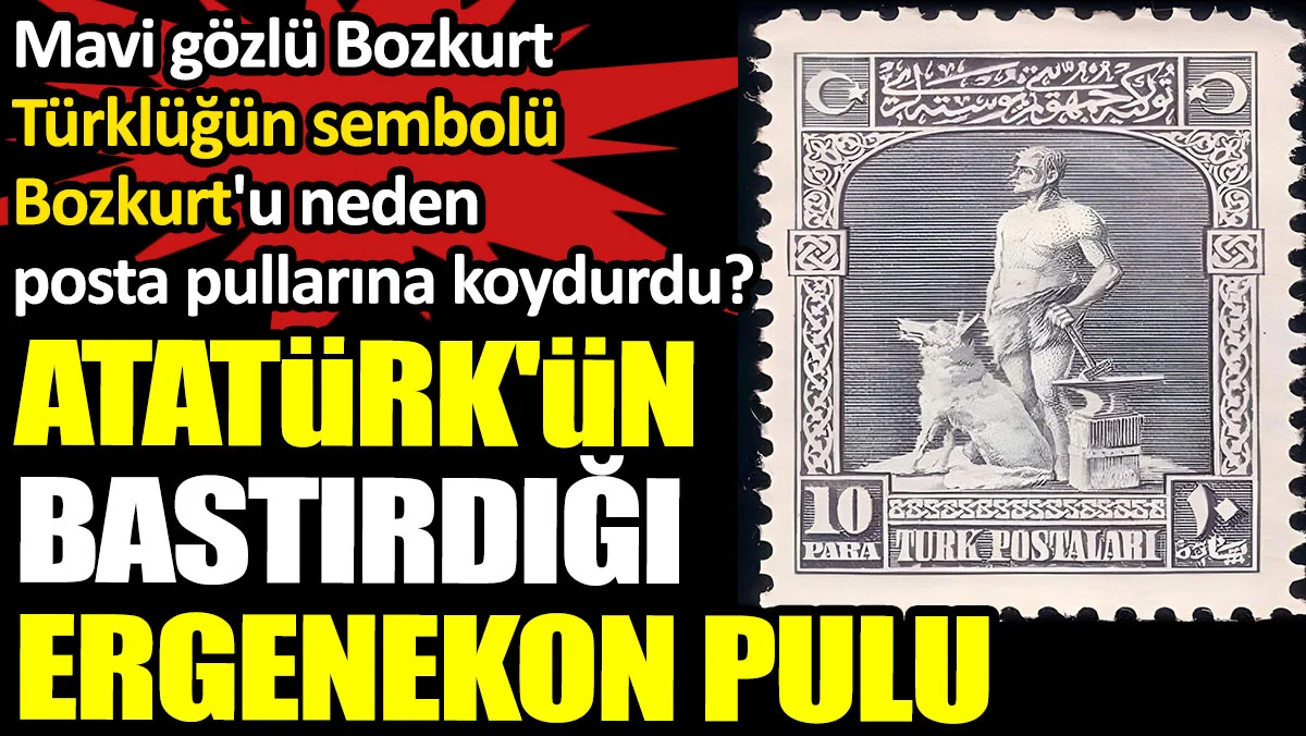 Atatürk'ün bastırdığı Ergenekon pulu. Mavi gözlü Bozkurt, Türklüğün sembolü Bozkurt'u neden posta pullarına koydurdu?